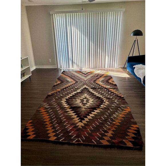 Multicolor Kilim Turkish Wool Area Rug 10 x 6 - Picture 3 of 13